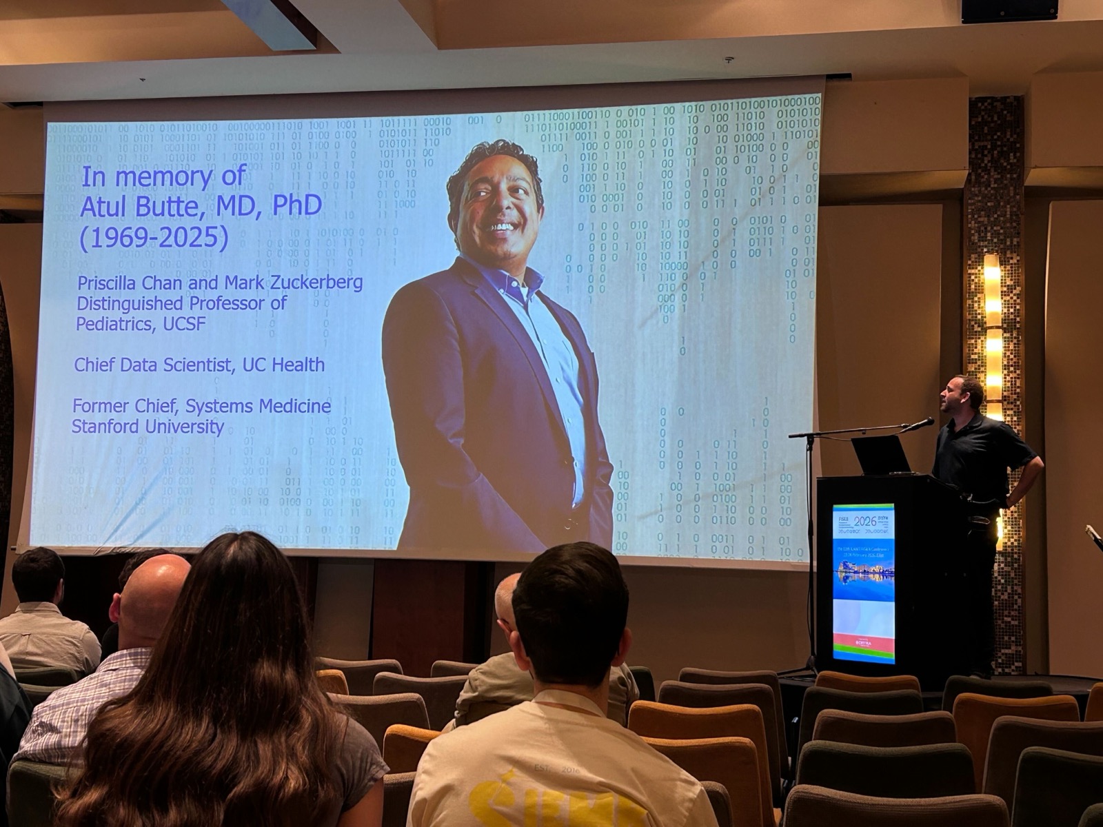 Dvir Aran presenting a tribute to Prof. Atul Butte