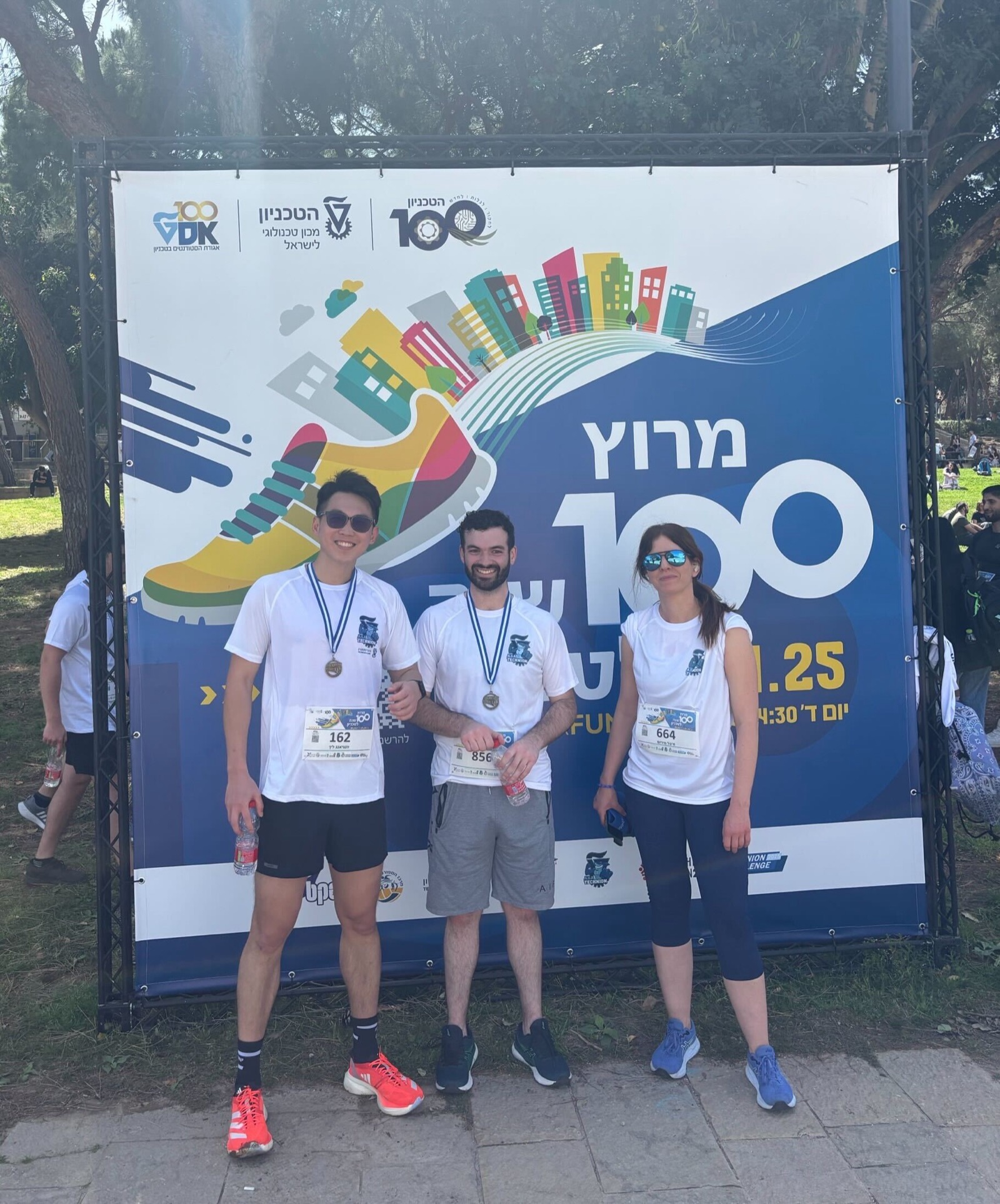 Lab members at the Technion 100 Fun Run